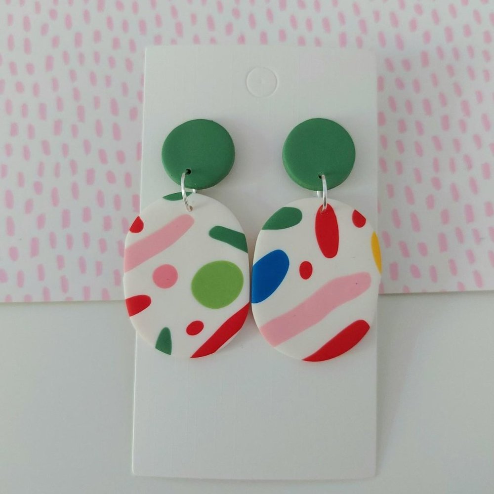 Matisse Abstract Clay Earrings - Picture 3 of 3